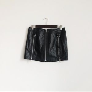 Dollskill Current Mood Leather Mini Skirt